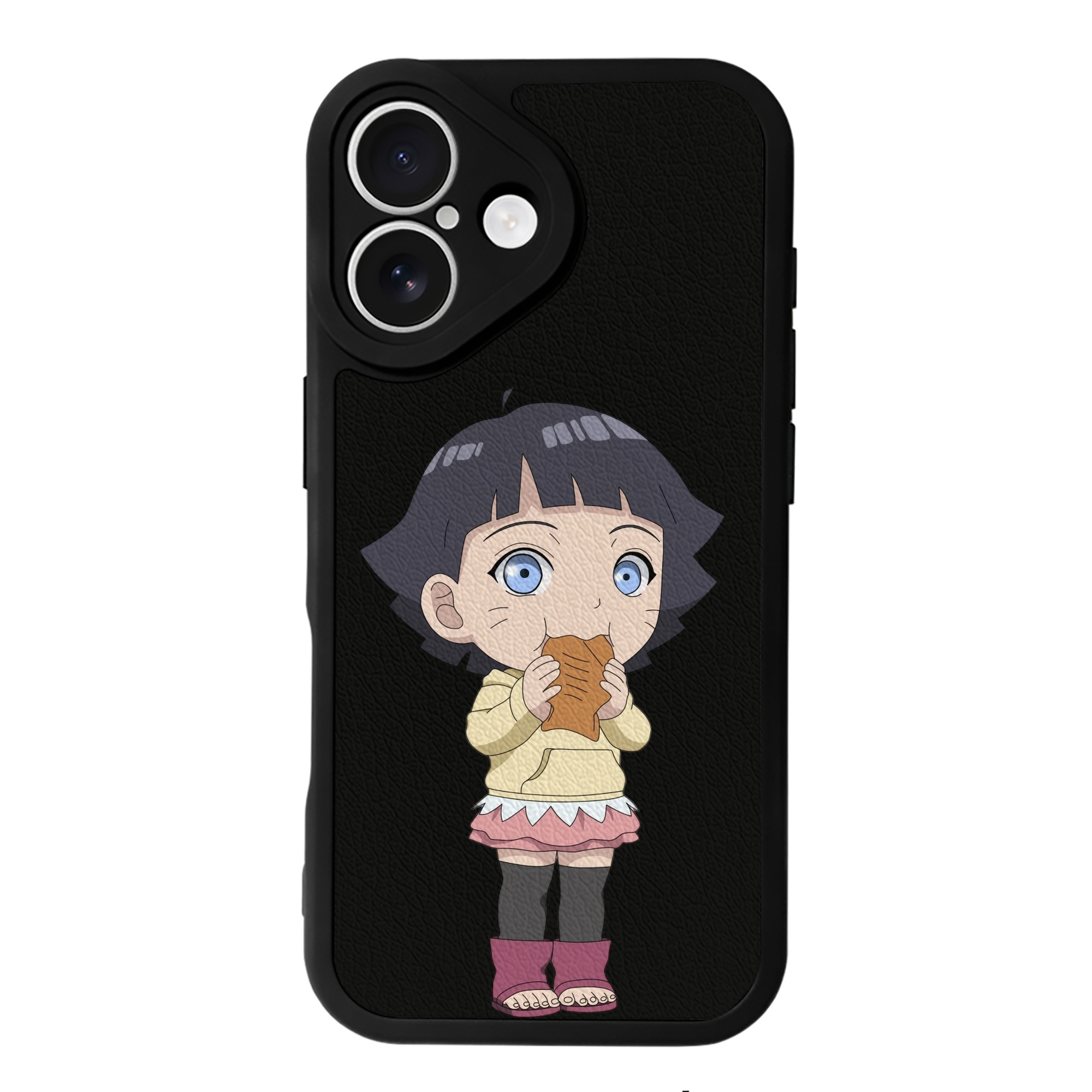 （画像用） NARUTO -ナルト- うずまき ヒマワリ Uzumaki Himawari 【iPhone 16シリーズ対応】シリコンスマホケース（レザー調） 材質：シリコン